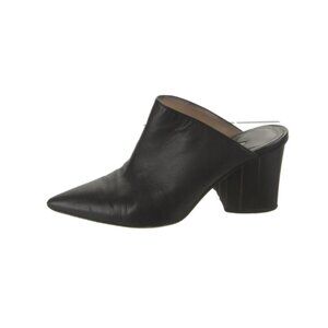 Paul Andrew Black Leather Mules Women's Size: US7 | IT37